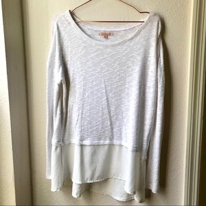 Long Sleeve Top Blouse Drop Shoulder Size Medium